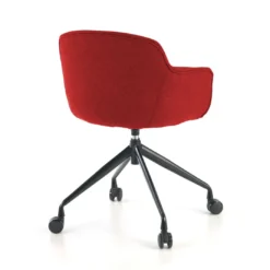 Silla Confidente Ivonne, Giratoria con ruedas, Tapizada