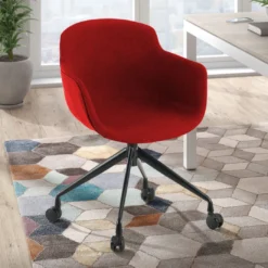 Silla Confidente Ivonne, Giratoria con ruedas, Tapizada