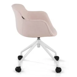 Silla Confidente Ivonne, Giratoria con ruedas, Tapizada