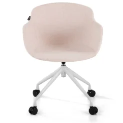 Silla Confidente Ivonne, Giratoria con ruedas, Tapizada