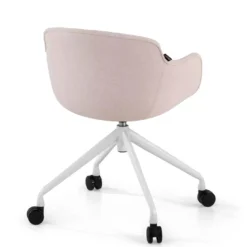 Silla Confidente Ivonne, Giratoria con ruedas, Tapizada