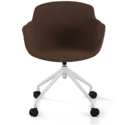 Silla Confidente Ivonne, Giratoria con ruedas, Tapizada