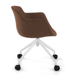 Silla Confidente Ivonne, Giratoria con ruedas, Tapizada