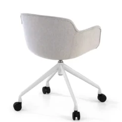 Silla Confidente Ivonne, Giratoria con ruedas, Tapizada