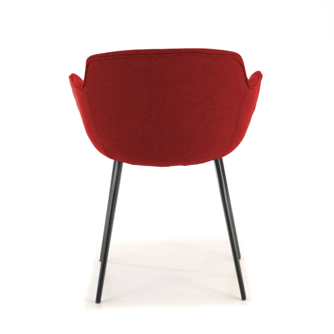 Silla confidente Ivonne, Patas, Estructura metálica, Tapizada
