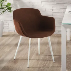 Silla confidente Ivonne, Patas, Estructura metálica, Tapizada