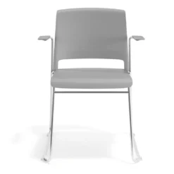 Silla confidente Lotus, estructura patin Brazos