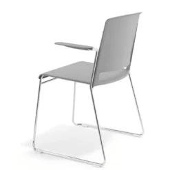 Silla confidente Lotus, estructura patin Brazos