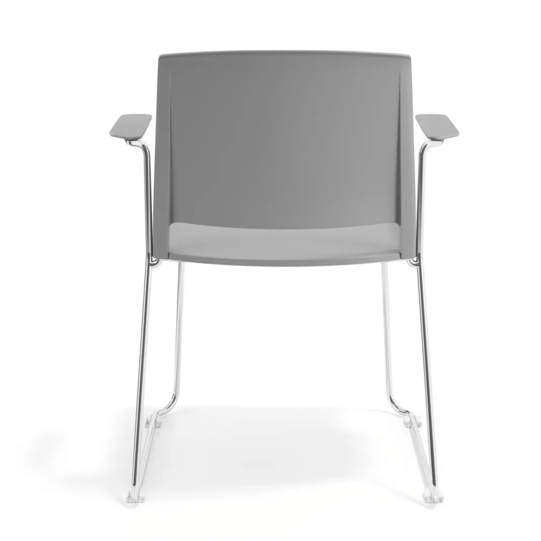Silla confidente Lotus, estructura patin Brazos