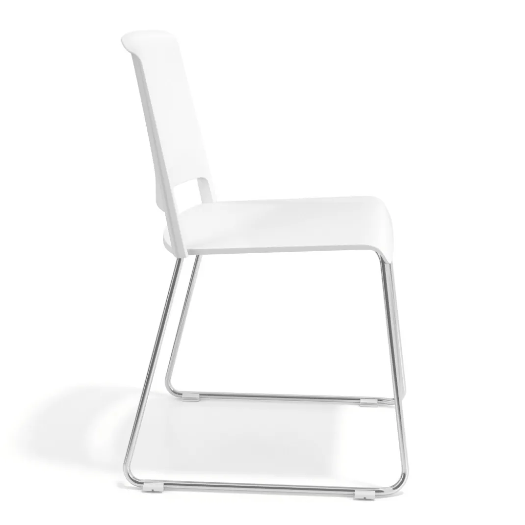 Silla confidente Lotus, estructura patin