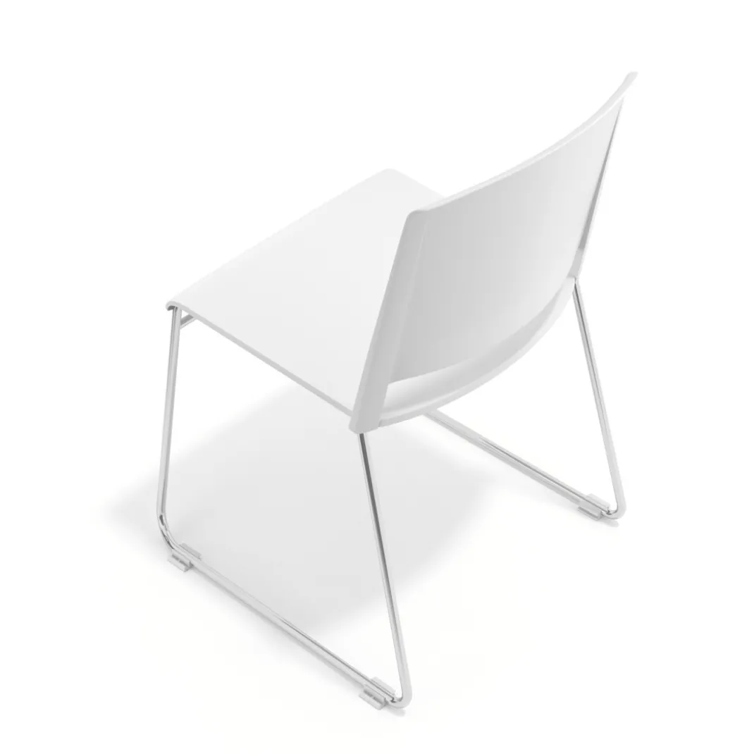 Silla confidente Lotus, estructura patin