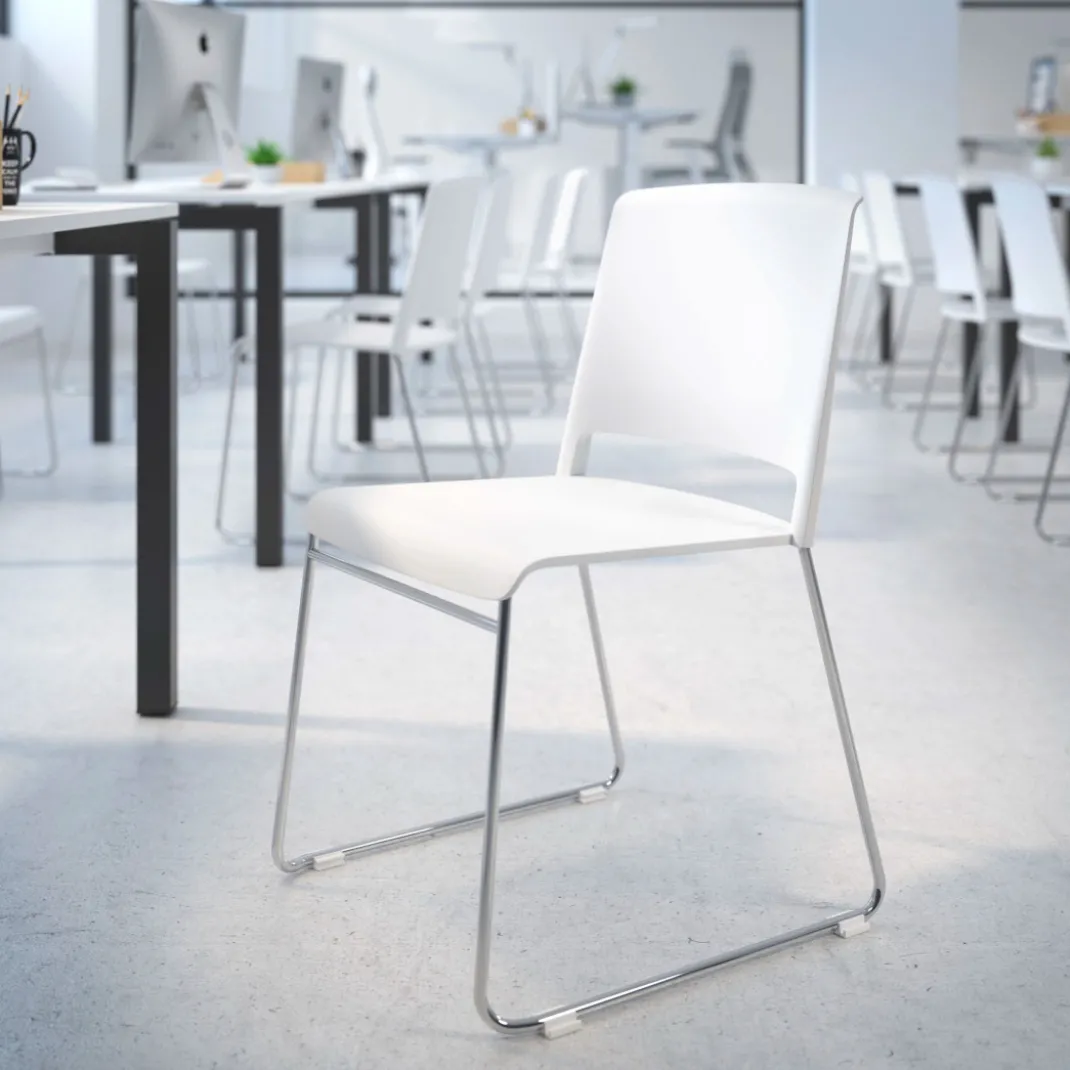Silla confidente Lotus, estructura patin