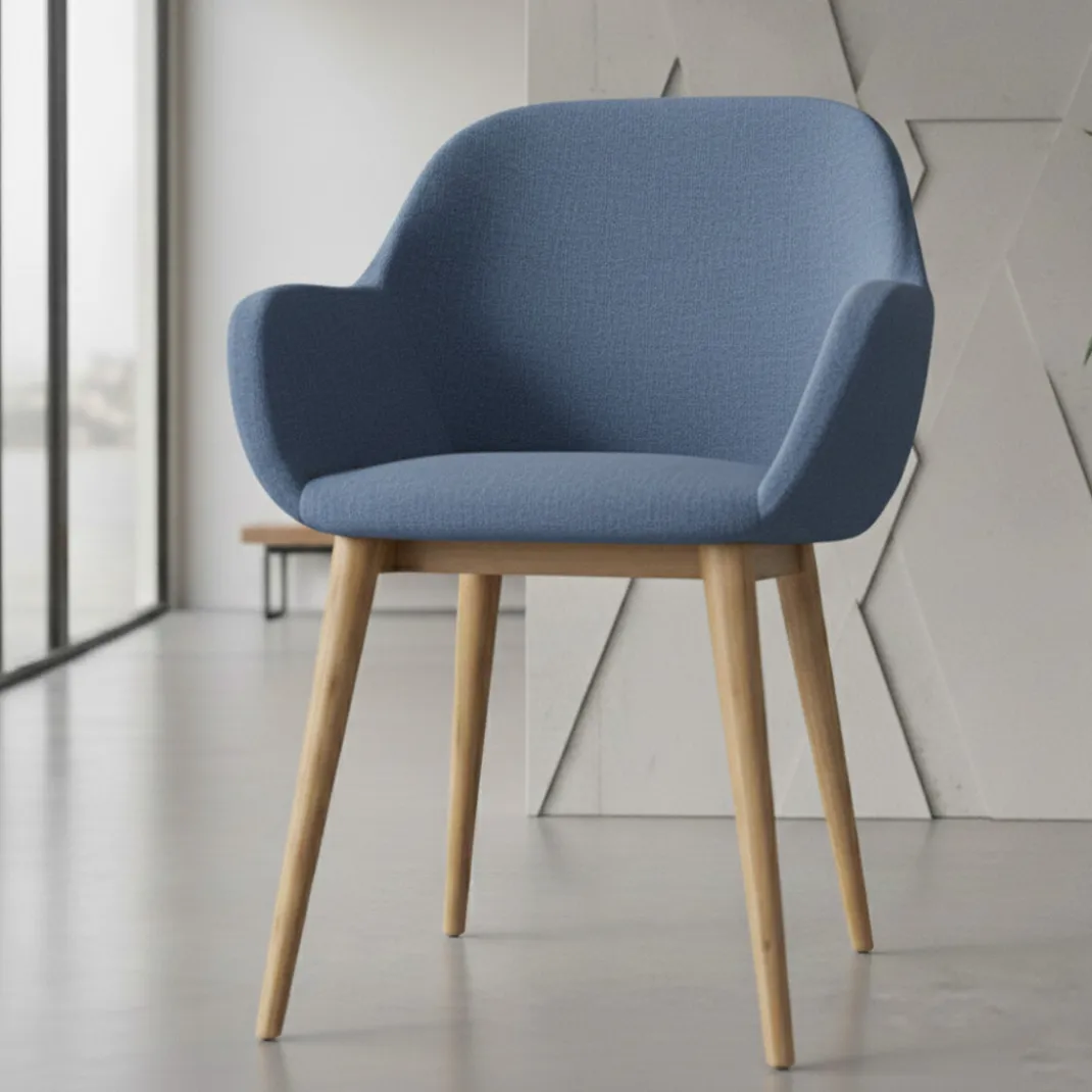 Silla confidente Moon 4 patas madera maciza