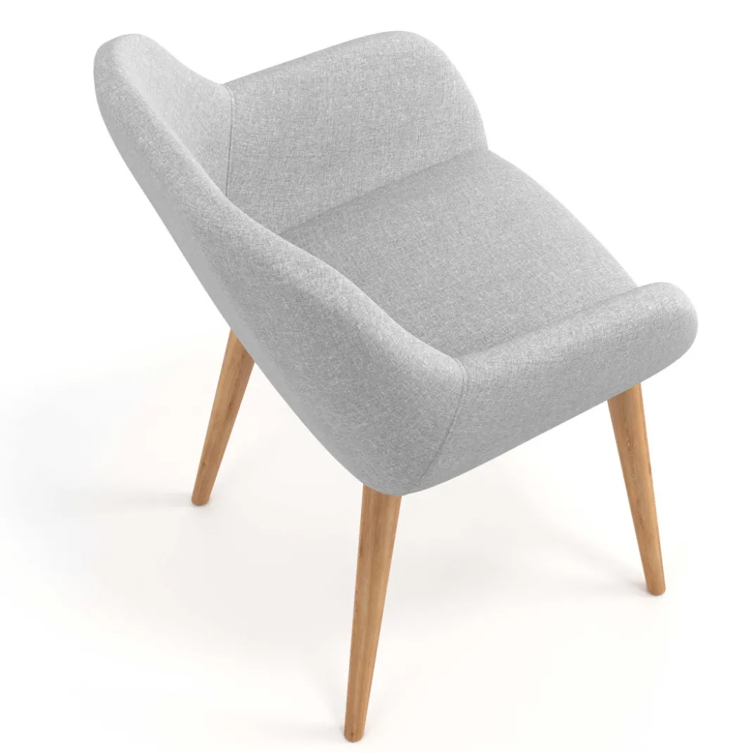 Silla confidente Moon 4 patas madera maciza