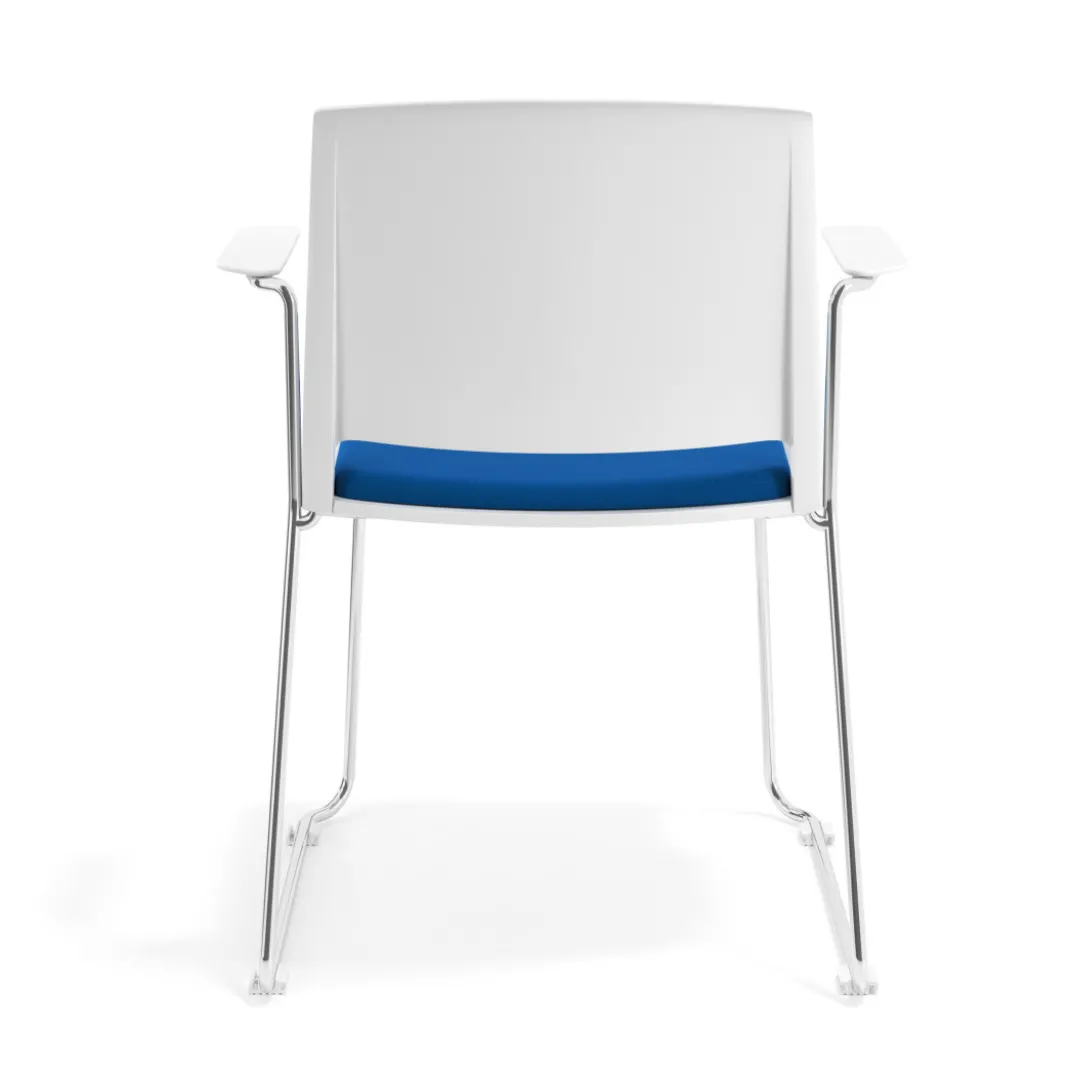 Silla Confidente tapizada con brazos Lotus