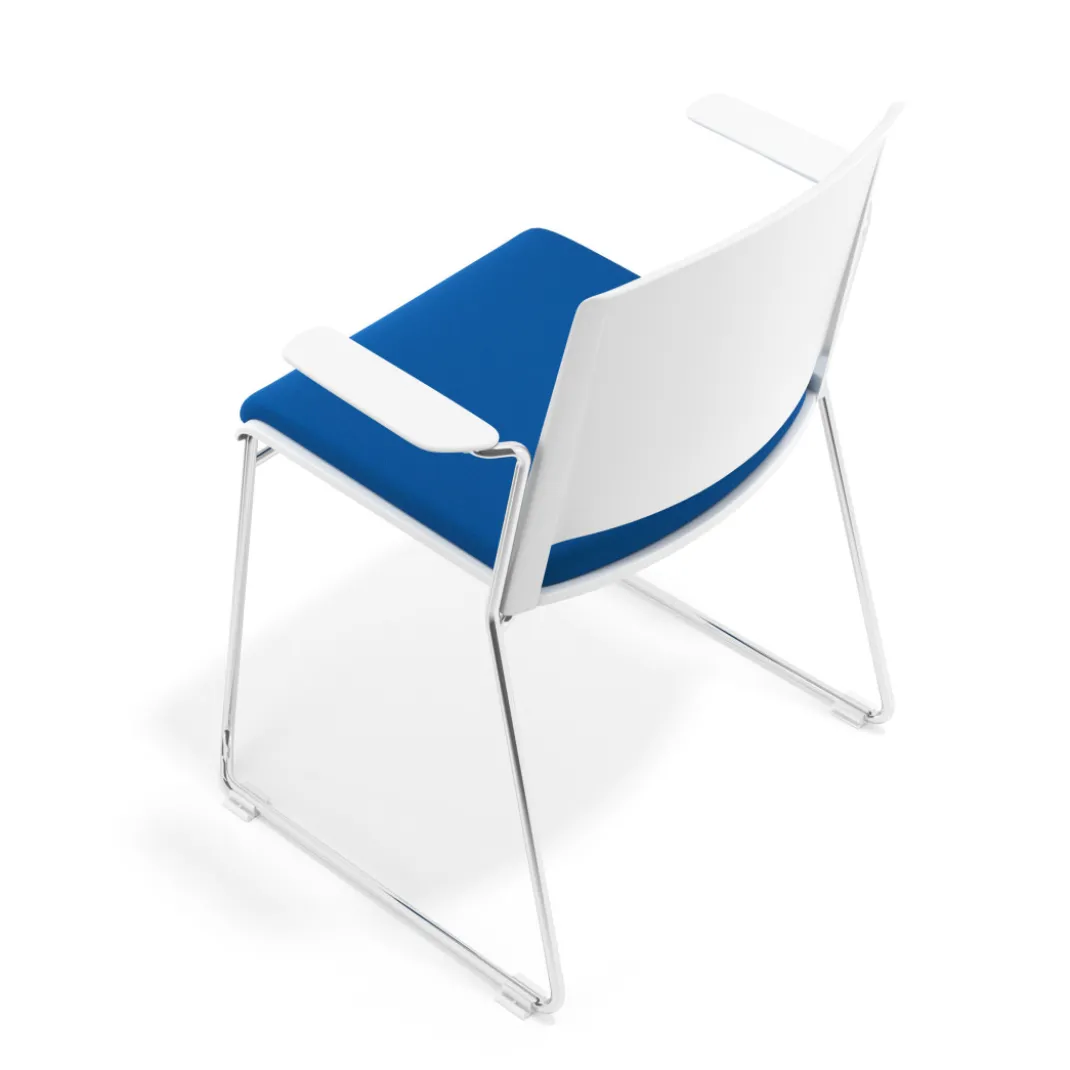 Silla Confidente tapizada con brazos Lotus