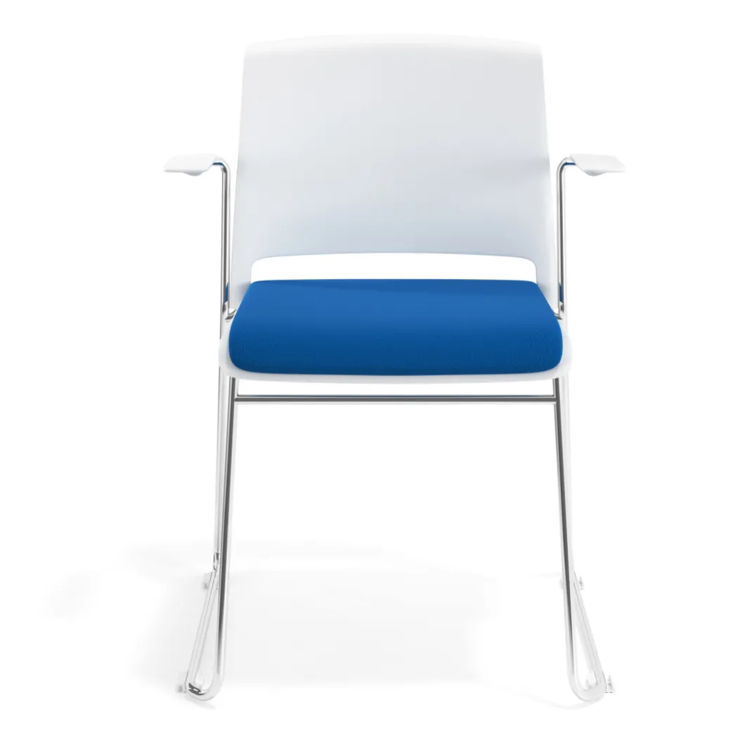 Silla Confidente tapizada con brazos Lotus