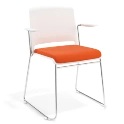 Silla Confidente tapizada con brazos Lotus
