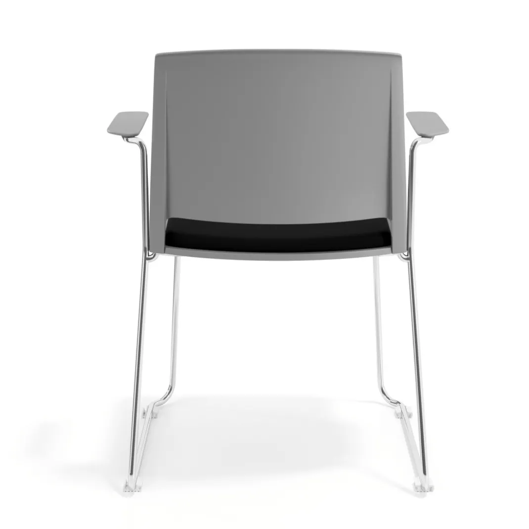Silla Confidente tapizada con brazos Lotus