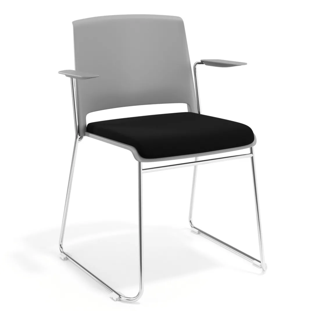 Silla Confidente tapizada con brazos Lotus