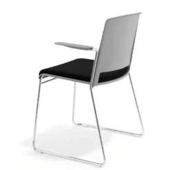 Silla Confidente tapizada con brazos Lotus