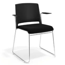 Silla Confidente tapizada con brazos Lotus