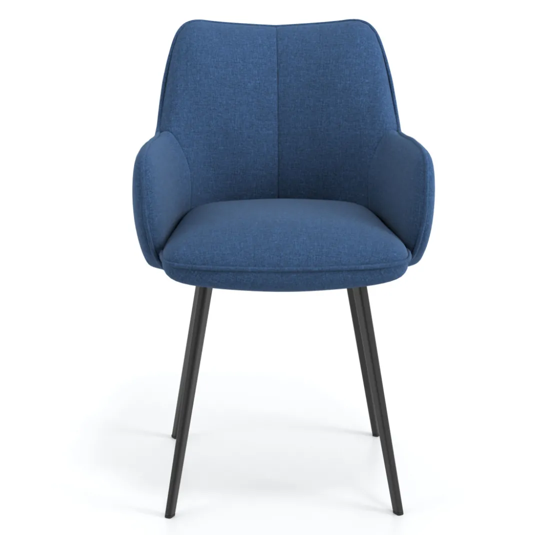 Silla confidente tapizada Gala, estructura 4 patas