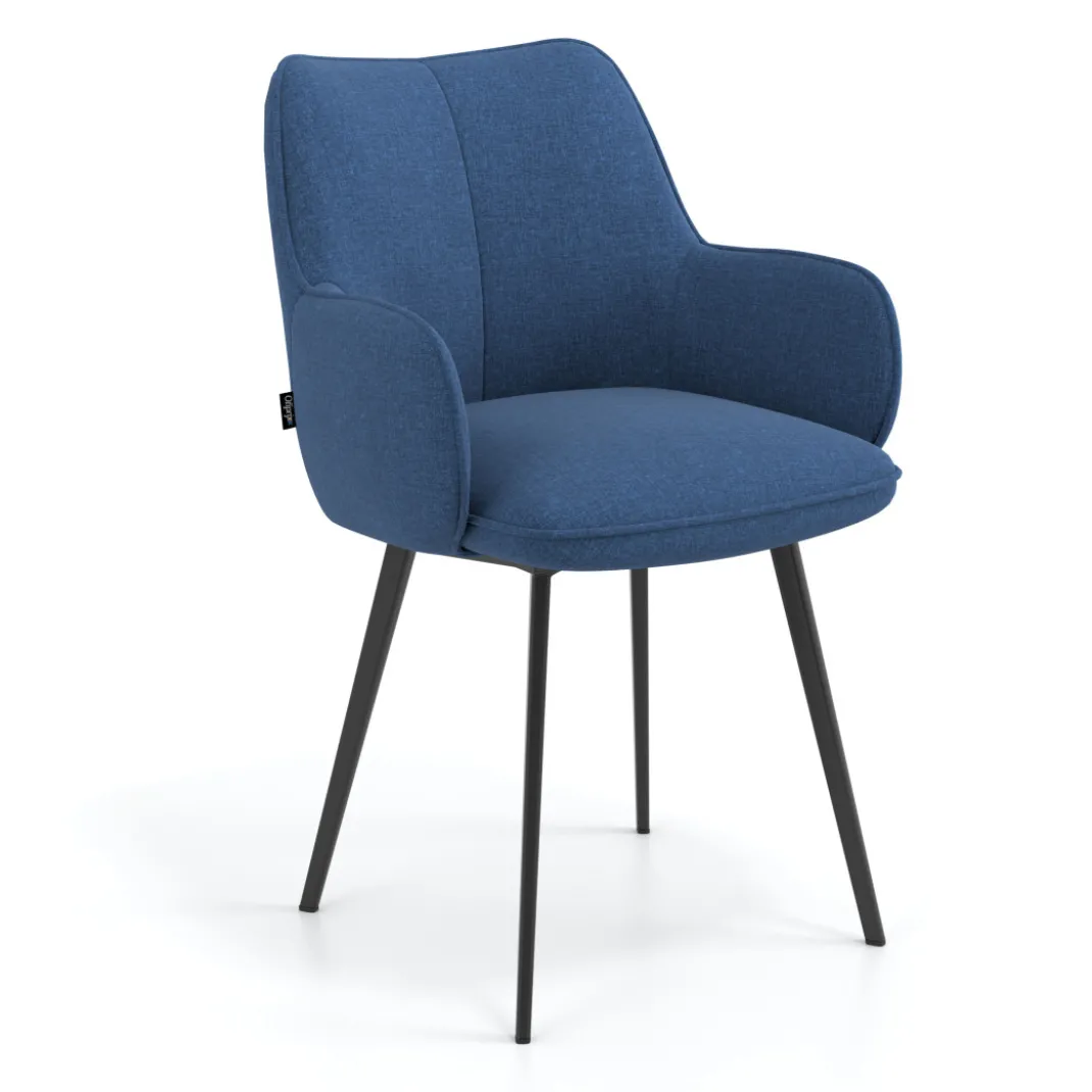 Silla confidente tapizada Gala, estructura 4 patas