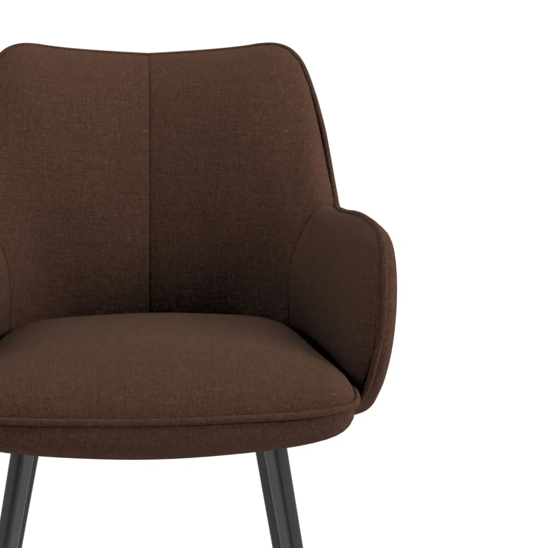 Silla confidente tapizada Gala, estructura 4 patas