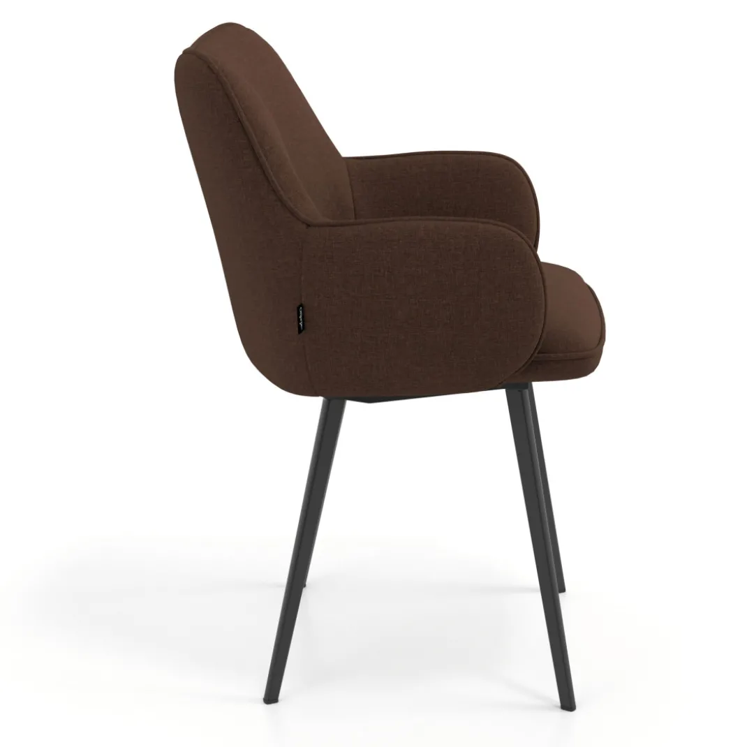 Silla confidente tapizada Gala, estructura 4 patas