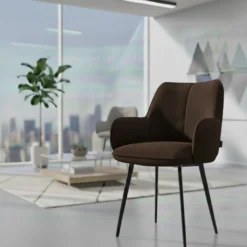 Silla confidente tapizada Gala, estructura 4 patas