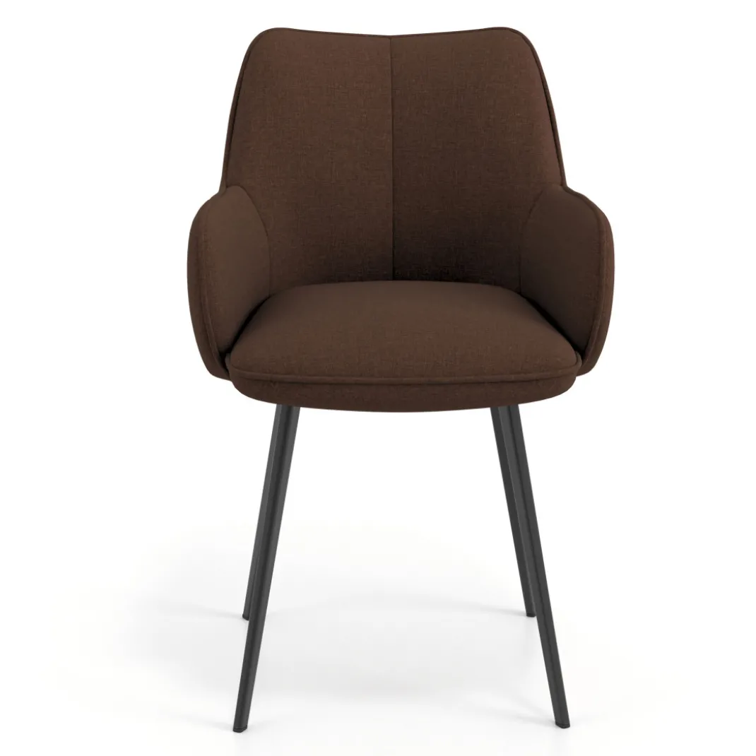 Silla confidente tapizada Gala, estructura 4 patas