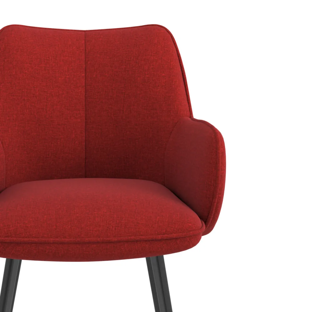 Silla confidente tapizada Gala, estructura 4 patas