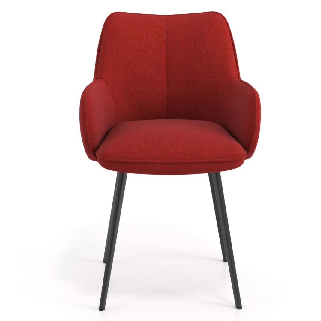 Silla confidente tapizada Gala, estructura 4 patas
