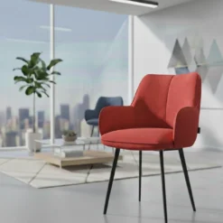 Silla confidente tapizada Gala, estructura 4 patas