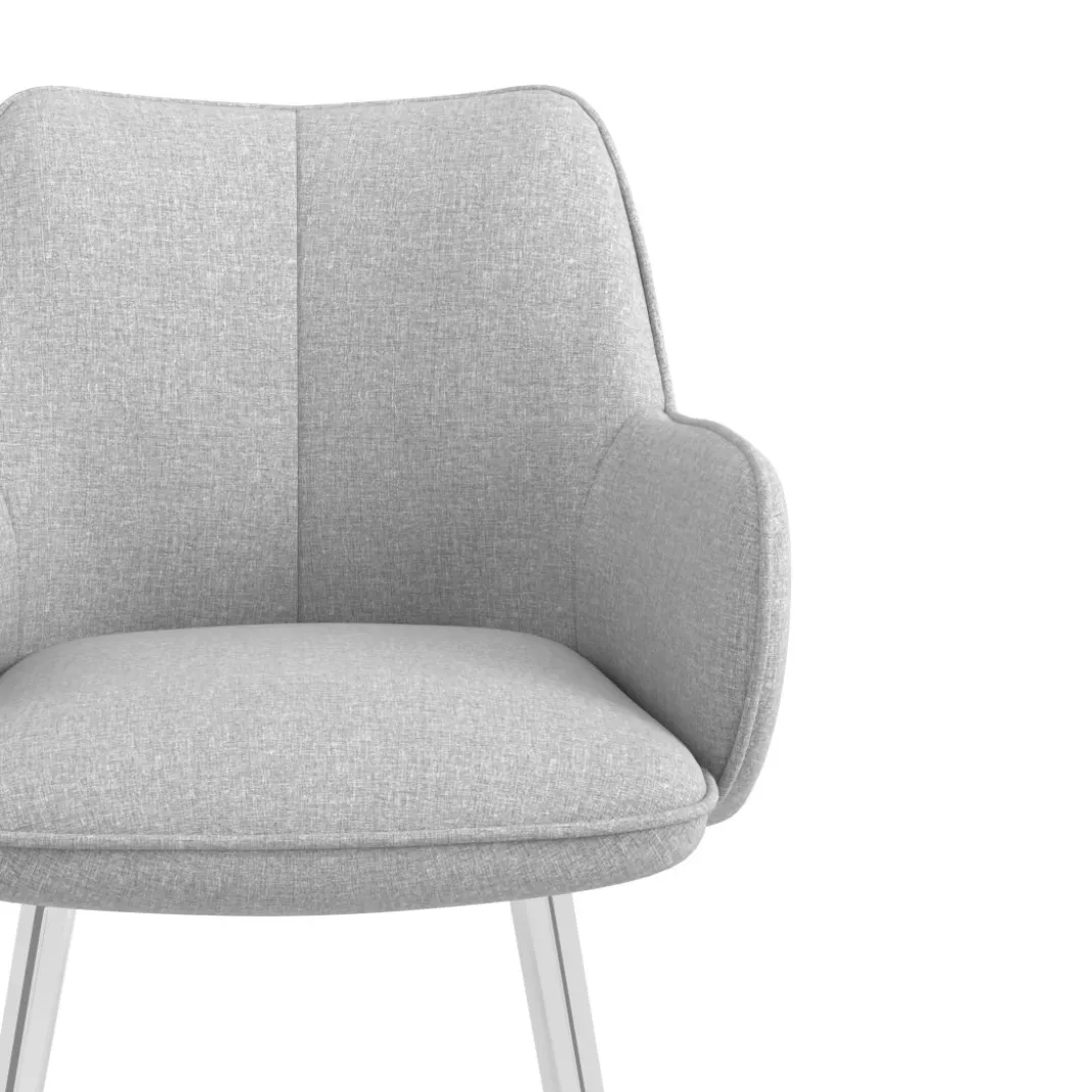 Silla confidente tapizada Gala, estructura 4 patas