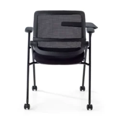 Silla con pala plegable Flexia, respaldo de red, con ruedas