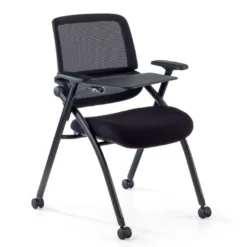 Silla con pala plegable Flexia, respaldo de red, con ruedas