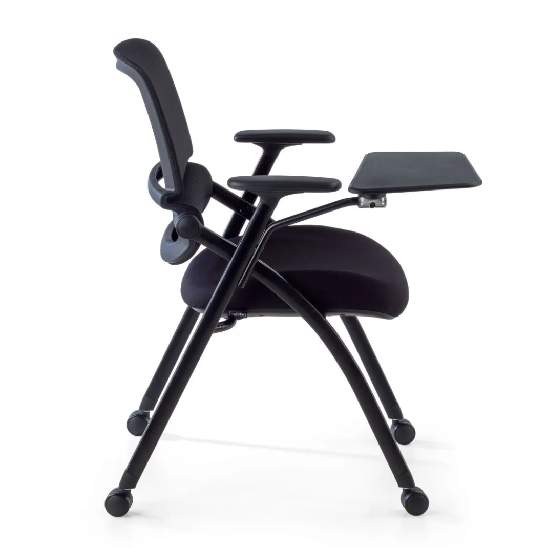 Silla con pala plegable Flexia, respaldo de red, con ruedas