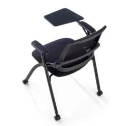 Silla con pala plegable Flexia, respaldo de red, con ruedas