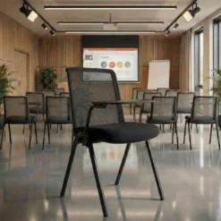 Silla de conferencias Versa con pala, respaldo de red, apilable