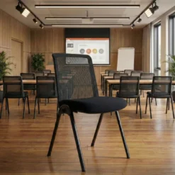 Silla de conferencias Versa, respaldo de red, apilable