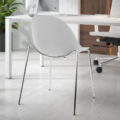 Silla de confidente Flow, 4 patas, estructura acero, apilable