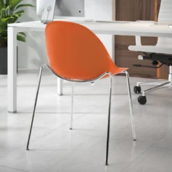 Silla de confidente Flow, 4 patas, estructura acero, apilable