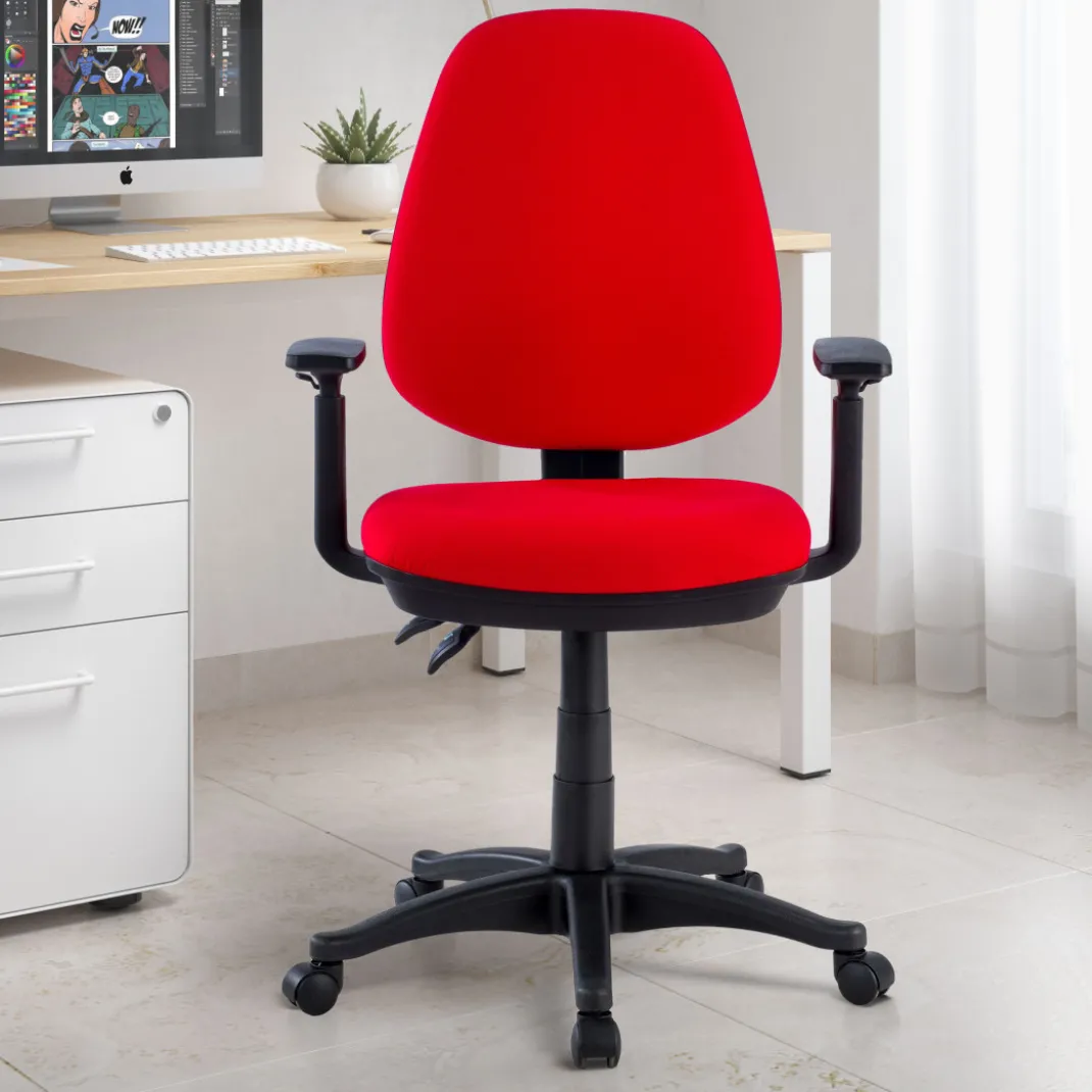 Silla de escritorio en tela Eco Con Brazos, mecanismo asyncron