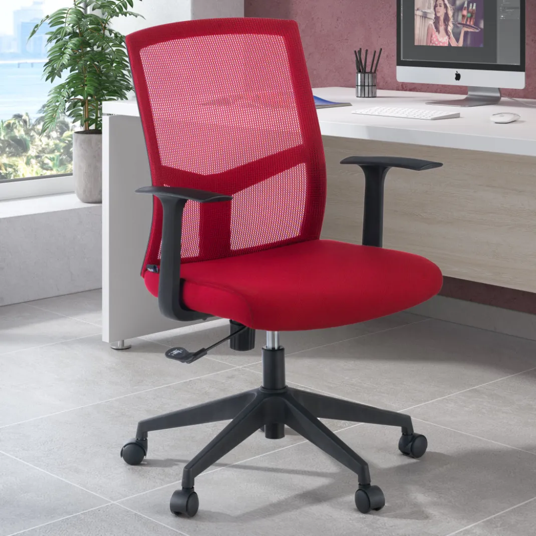 Silla de escritorio giratoria Star, red