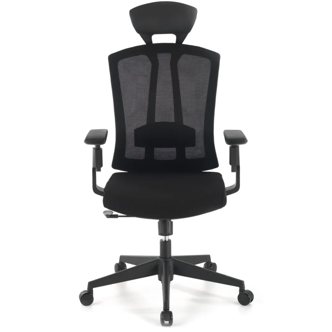 Silla de oficina Baron, reposacabezas, brazos 3D, red