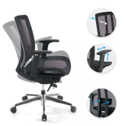 Silla de oficina Ergomax, premium, Red