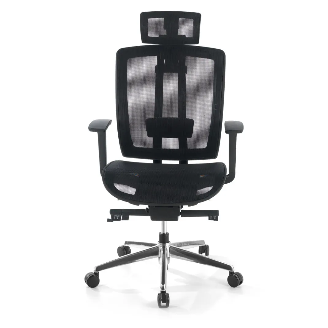 Silla de oficina Ergomax, premium, red con reposacabezas