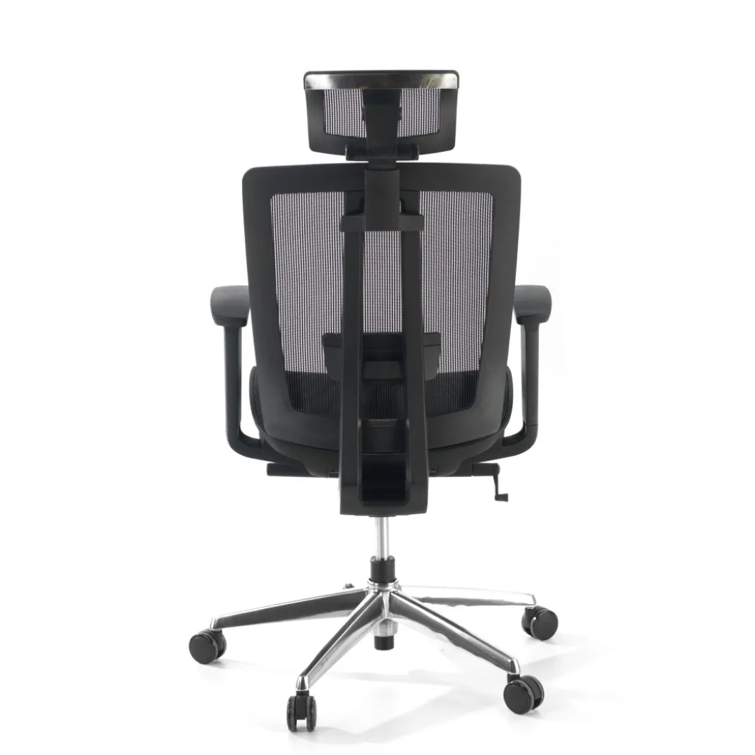 Silla de oficina Ergomax, premium, red con reposacabezas